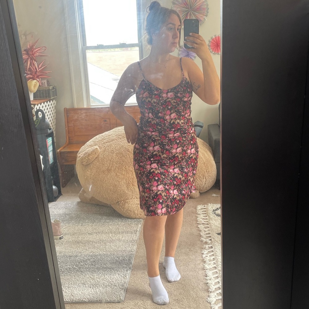 Floral Silk Dress